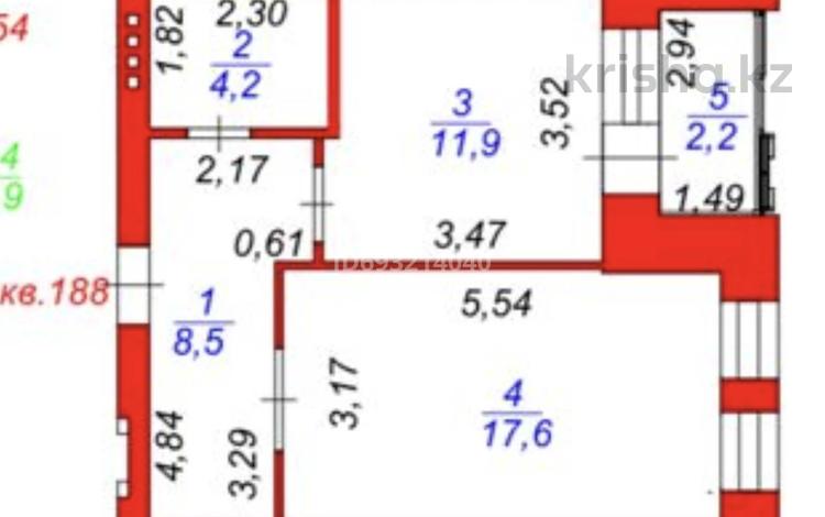 1-комнатная квартира, 44 м², 1/6 этаж, Кабанбай батыра 75а