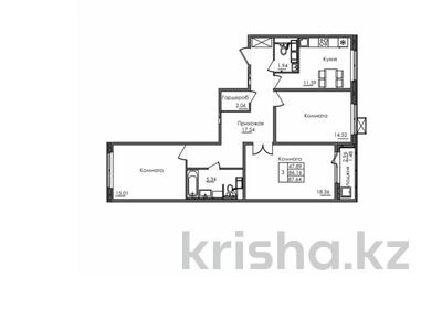 3-комнатная квартира · 87.64 м² · 15/15 этаж, Е117 45 за 27.5 млн ₸ в Астане, Есильский р-н