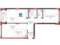 3-бөлмелі пәтер · 68.73 м², Кенесары 54, бағасы: ~ 48.1 млн ₸ в Астане, р-н Байконур — фото 3