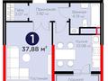 1-бөлмелі пәтер · 37.88 м² · 9/9 қабат, Е 908 23, бағасы: 29 млн ₸ в Астане, Нура р-н — фото 6