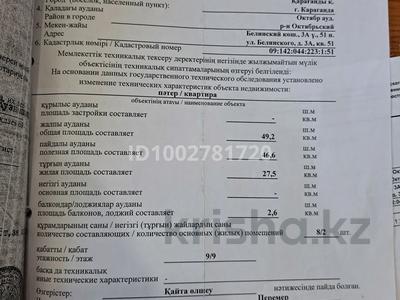 2-бөлмелі пәтер · 46.6 м² · 9/9 қабат, Майкудук, Белинского 3 А — Центр бокса им Головкина, бағасы: 12 млн ₸ в Караганде, Алихана Бокейханова р-н