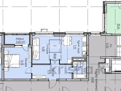 2-комнатная квартира · 52.3 м² · 6/9 этаж, А62 участок 2 за 23 млн ₸ в Астане, Алматы р-н