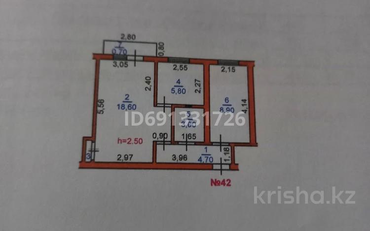 2-комнатная квартира, 42 м², 3/4 этаж, Байзак батыра 170 — пересечение улиц желтоксан и байзак Батыра