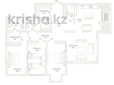 4-комнатная квартира · 154.6 м² · 4/9 этаж, Проспект Аль-Фараби и улица Маркова 14 за ~ 227.6 млн ₸ в Алматы, Бостандыкский р-н