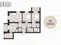 3-комнатная квартира · 109.83 м² · 5/9 этаж, Сагдиева 78 за ~ 49.4 млн ₸ в Кокшетау — фото 6