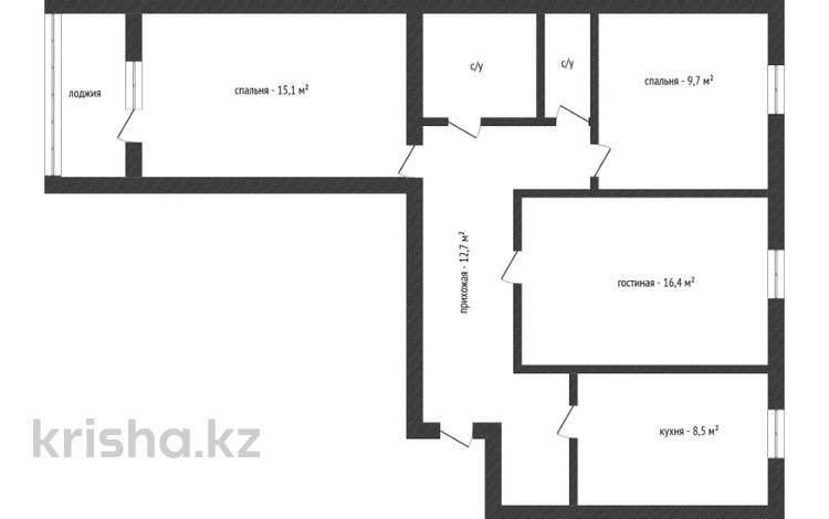 3-комнатная квартира · 65.8 м² · 9/9 этаж, Назарбаева 11 за 21 млн ₸ в Кокшетау — фото 2