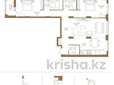 3-бөлмелі пәтер · 95.84 м² · 14/18 қабат, Достык 8/2 — БЕЗ КОМИССИИ!, бағасы: ~ 73.1 млн ₸ в Астане