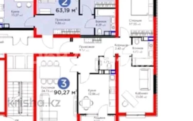 2-комнатная квартира · 64 м² · 4/12 этаж, мкр Гажайып, Бауыржана Момышулы 5/3 — Монке би за 44 млн ₸ в Алматы, Алатауский р-н — фото 3