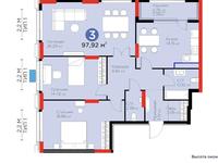3-комнатная квартира · 96 м² · 6/17 этаж, Просп. Аль-Фараби 9/1 — Самал парк. вместе с кладовкой за 73 млн ₸ в Астане, Есильский р-н