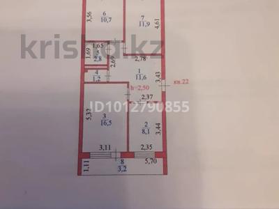 3-комнатная квартира · 64 м² · 3/3 этаж, Абая 101/1 за 25.5 млн ₸ в Астане, р-н Байконур