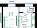 1-комнатная квартира · 38 м² · 8/12 этаж, Ч. Айтматова 41а за 21.7 млн ₸ в Астане, Нура р-н