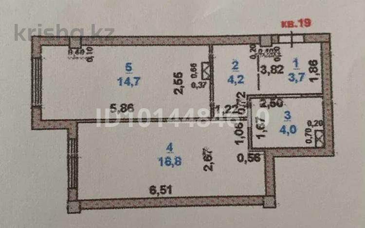 1-бөлмелі пәтер · 43.3 м² · 5/5 қабат, Тұран ш/а, Участок №2596 19, бағасы: 15.3 млн ₸ в Шымкенте, Каратауский р-н — фото 20