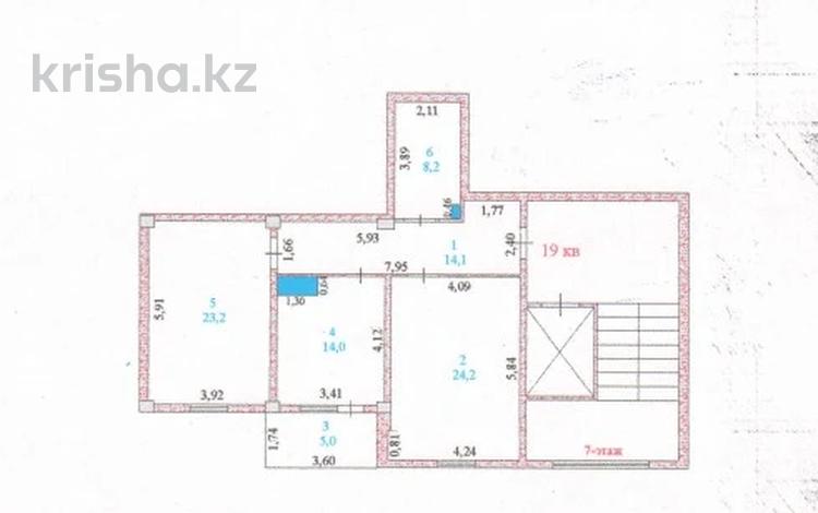 2-комнатная квартира, 88.7 м², 7/9 этаж, мкр Нурсая, Елорда 19а