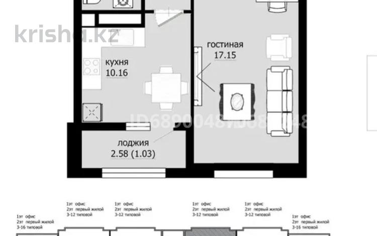 1-комнатная квартира, 42 м², 11/12 этаж, Байтурсынова 16 — А51 за 17.5 млн 〒 в Астане, Алматы р-н — фото 2