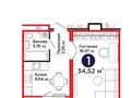 1-комнатная квартира · 34.52 м² · 12/12 этаж, Султан Бейбарыс 18а — Парк Коктал за 23 млн ₸ в Астане, Сарыарка р-н