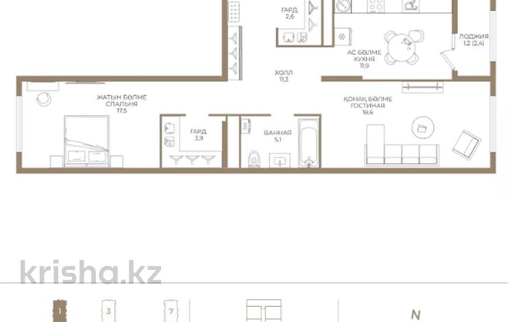 2-комнатная квартира · 72 м² · 5/9 этаж, Ботакоз 5 — БЕЗ КОМИССИИ! УСПЕЙТЕ ПРИОБРЕСТИ СО СКИДКОЙ за 39.6 млн ₸ в Алматы, Алатауский р-н — фото 3