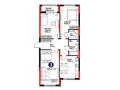 3-бөлмелі пәтер · 88.41 м², Е 908 23, бағасы: ~ 53.8 млн ₸ в Астане, Нура р-н — фото 3