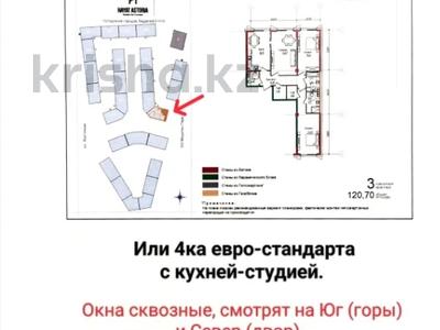 3-комнатная квартира · 120.7 м² · 3/3 этаж, Мкр. Нур Алатау 134 — Baganashil Hills за 118 млн ₸ в Алматы, Бостандыкский р-н
