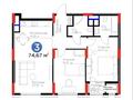 3-комнатная квартира · 74.67 м² · 11/27 этаж, Туран 41 — Сыганак за 67 млн ₸ в Астане, Нура р-н