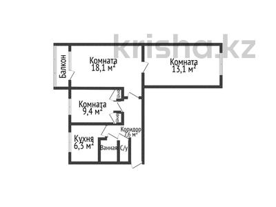3-комнатная квартира · 60.1 м² · 5/5 этаж, Толстого 50 за 29.5 млн ₸ в Костанае
