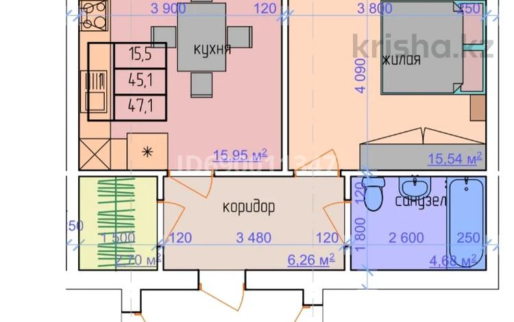 1-комнатная квартира, 49.6 м², 5/5 этаж, Орала мухамеджанова за 16.8 млн 〒 в Костанае — фото 4