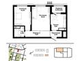 2-комнатная квартира · 56.58 м², Р. Кошкарбаева 30 — К. Куанышбаева за ~ 36.7 млн ₸ в Астане, Сарайшык р-н
