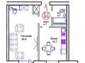 1-бөлмелі пәтер · 51.4 м² · 12/13 қабат, Тауелсиздик 34/8 — Тәуелсіздік-Момышулы, бағасы: ~ 20 млн ₸ в Астане, Алматы р-н