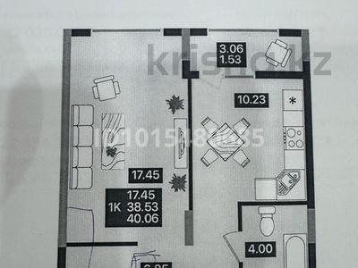 1-комнатная квартира · 40 м² · 2/7 этаж, ул. Е 118, уч. 2 1 за 26 млн ₸ в Астане, Есильский р-н