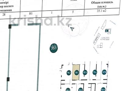 1-бөлмелі пәтер · 35.1 м² · 5 қабат, Ауэзова Н1 — Гоголя, бағасы: 26.5 млн ₸ в Алматы, Алмалинский р-н
