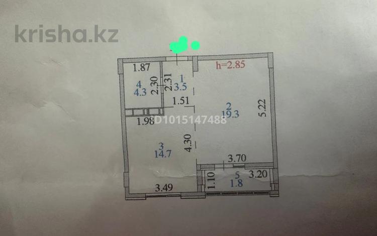 1-бөлмелі пәтер · 43.6 м² · 7/9 қабат, E-669 13, бағасы: 23 млн ₸ в Астане, Есильский р-н — фото 2