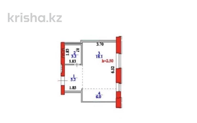 1-комнатная квартира · 32.6 м² · 10/10 этаж, Кургальжинское шоссе 22/1 за 10.5 млн ₸ в Астане, Нура р-н — фото 2