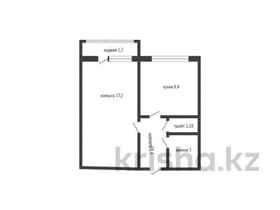 1-бөлмелі пәтер, 38.4 м², 1/6 қабат, 7-й микрорайон, 7 микрорайон 8, бағасы: 16.9 млн 〒 в Костанае, 7-й микрорайон