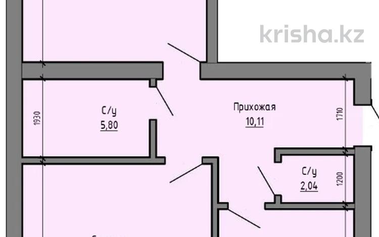 2-комнатная квартира, 71.26 м², 3/5 этаж, Батыс-2 за ~ 20.7 млн 〒 в Актобе — фото 2