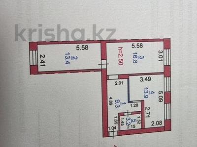 2-комнатная квартира · 56.6 м² · 1/5 этаж, Кубеева 12 за 19.5 млн ₸ в Костанае