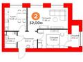 2-комнатная квартира · 53 м² · 6/9 этаж, Туран 55/6-8 за 47.5 млн ₸ в Астане, Нура р-н — фото 16