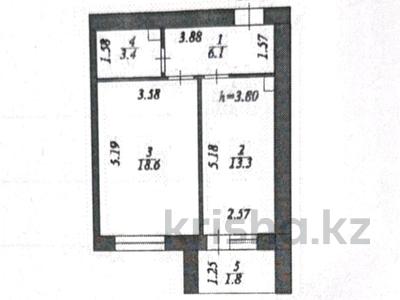 2-бөлмелі пәтер · 43.2 м² · 4/10 қабат, Алихан Бокейхан 13, бағасы: ~ 27 млн ₸ в Астане, Есильский р-н