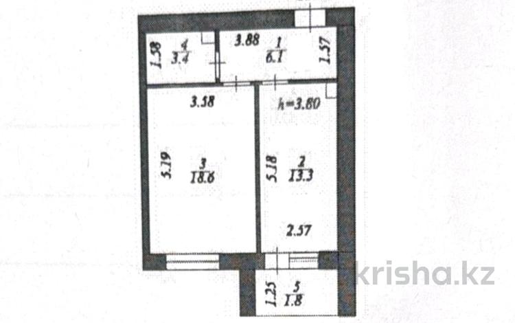 2-бөлмелі пәтер · 43.2 м² · 4/10 қабат, Алихан Бокейхан 13, бағасы: ~ 27 млн ₸ в Астане, Есильский р-н — фото 2