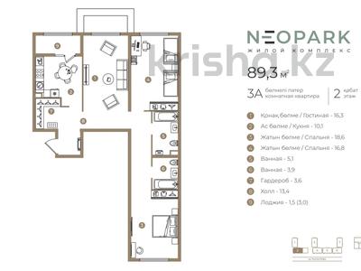 3-бөлмелі пәтер · 90 м² · 2/9 қабат, Ботакоз 5 — БЕЗ КОМИССИИ!!!, бағасы: ~ 46.5 млн ₸ в Алматы, Алатауский р-н