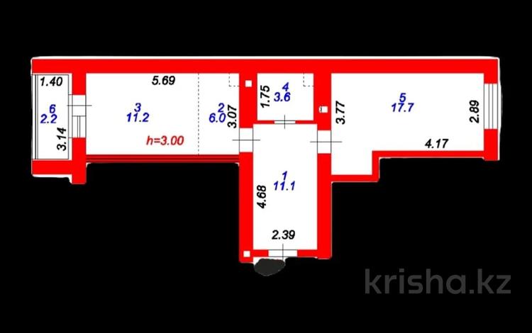 2-комнатная квартира · 52 м² · 10/12 этаж, Каршыга Ахмедьярова 2 — Нажмиденова/Улы дала за 19.2 млн 〒 в Астане, Алматы р-н — фото 2