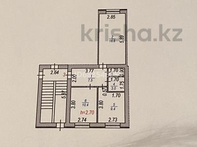 2-бөлмелі пәтер, 48.6 м², 1/2 қабат, Т. Аубакирова — Колледж, бағасы: 8.5 млн 〒 в Каркаралинске