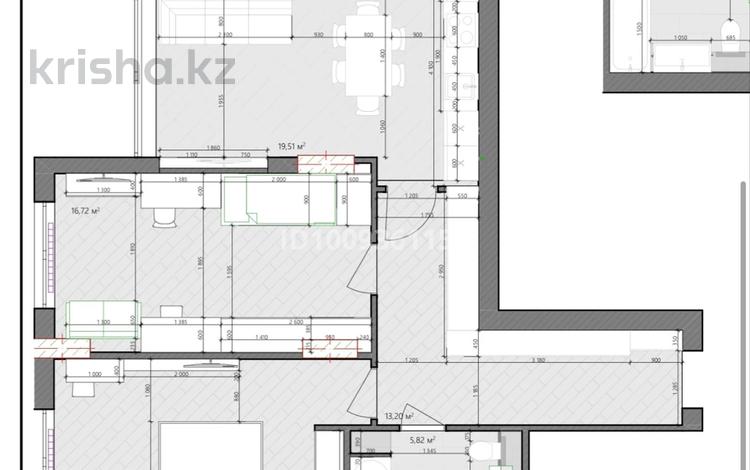 3-бөлмелі пәтер · 71 м² · 17/17 қабат, мкр Юго-Восток, Республики 23, бағасы: 54 млн ₸ в Караганде, Казыбек би р-н — фото 2