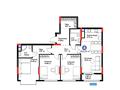 4-комнатная квартира · 102.25 м² · 2/16 этаж, Толе би 26 — Пересечение улиц Төле би и Е71 за 75 млн ₸ в Астане, Нура р-н — фото 2