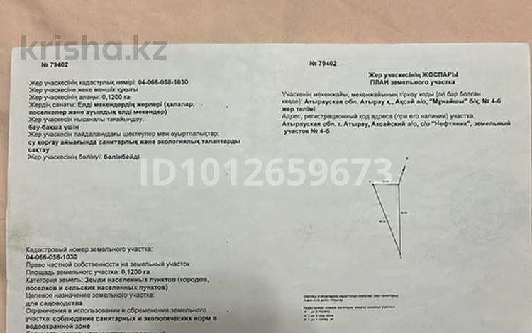 Участок · 12 га, мкр Аксай, Мұнайшы 4Б — Река Урал за 5 млн ₸ в Атырау — фото 2