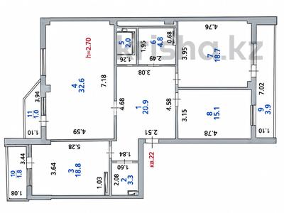 3-комнатная квартира · 120 м² · 2/9 этаж, Бокейхан 30 — Улы дала за 75 млн ₸ в Астане, Есильский р-н