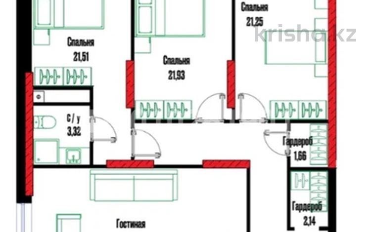 4-бөлмелі пәтер · 140 м² · 5/21 қабат, Бухар жырау 12/2, бағасы: 100 млн ₸ в Астане, Есильский р-н — фото 2