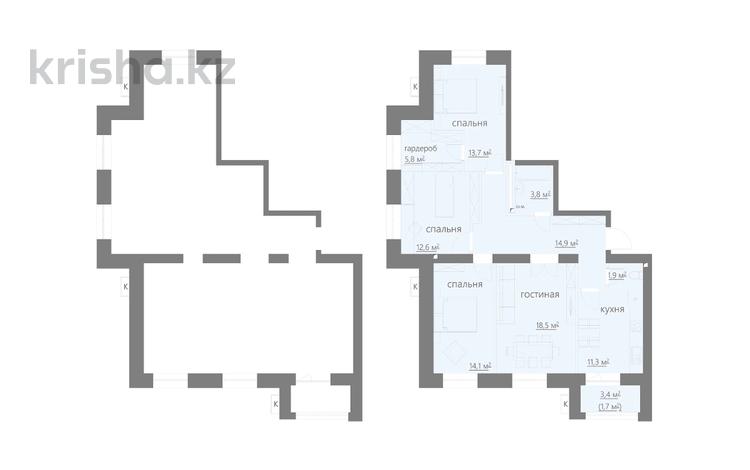 4-комнатная квартира · 102.5 м², мкр Михайловка , Крылова 15 за ~ 48 млн ₸ в Караганде, Казыбек би р-н — фото 2