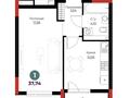 1-комнатная квартира · 37.73 м² · 2/12 этаж, Калдаякова 24А — Азербаева за 22.8 млн ₸ в Астане, Нура р-н — фото 3