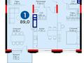 3-бөлмелі пәтер, 89 м², 3/3 қабат, Сейдимбек 110/2, бағасы: 85 млн 〒 в Алматы, Наурызбайский р-н — фото 2