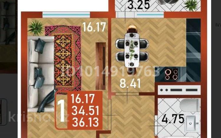 1-бөлмелі пәтер · 36.13 м² · 10/14 қабат, Сафуан Шаймерденов 1, бағасы: 18 млн ₸ в Астане, Сарайшык р-н — фото 2