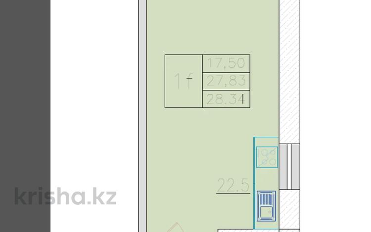 1-комнатная квартира, 28.79 м², 8/16 этаж, Ауэзова 2А за ~ 17.3 млн 〒 в Алматы, Алмалинский р-н — фото 6
